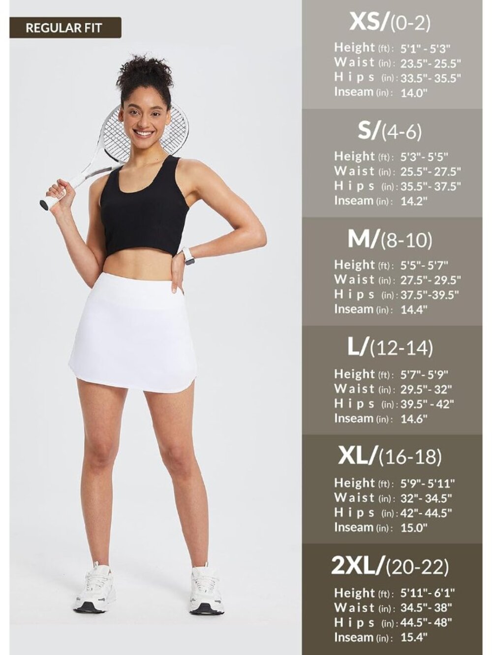 Tennis Skirt Pleated Golf Skorts with 3 Pockets - Picture 7 of 7